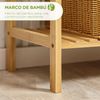 Estantería De Pie De Bambú Homcom 60x26x130 Cm-madera Natural