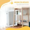 Barrera De Seguridad De Mdf Acero 154x30x80 Cm-pawhut. Blanco