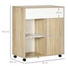 Carro De Cocina De Melamina De Madera Homcom 81x39,6x90,3 Cm-natural