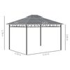 Cenador De Jardín De Poliéster Metal Aluminio 3,6x3 M-outsunny.negro