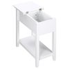 Mesa Auxiliar Con Tapa Abatible De Mdf Homcom 60,5x32,5x70 Cm-blanco