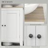 Mueble Para Debajo Del Lavabo De Mdf Kleankin 60x30x60 Cm-blanco