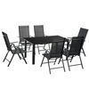 Muebles Jardín Outsunny Aluminio Vidrio Texteline 150x90x74 Cm Negro