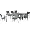 Conjunto Muebles De Texteline Aluminio 270x89x74 Cm-outsunny. Gris