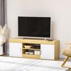 Mueble De Tv De Melamina De Madera Homcom 130x39,6x48 Cm-natural