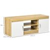 Mueble De Tv De Melamina De Madera Homcom 130x39,6x48 Cm-natural