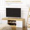 Mueble De Tv De Melamina De Madera Homcom 130x39,6x48 Cm-natural