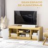 Mueble De Tv De Melamina De Madera Homcom 130x39,6x48 Cm-natural
