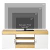 Mueble De Tv De Melamina De Madera Homcom 130x39,6x48 Cm-natural