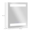 Armario Espejo De Tablero De Fibra Vidrio Homcom 50x15x60 Cm-blanco