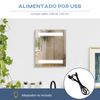 Armario Espejo De Tablero De Fibra Vidrio Homcom 50x15x60 Cm-blanco