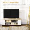 Mueble Tv De Melamina De Madera Homcom 120x40x38,5 Cm-blanco