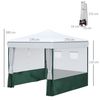 Carpa Plegable De Tela Oxford Plata Acero 270x270 Cm-outsunny.verde