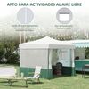 Carpa Plegable De Tela Oxford Plata Acero 270x270 Cm-outsunny.verde