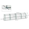 Invernadero Outsunny De Pvc Y Acero 395x100x80cm Transparente Y Verde