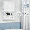 Armario De Pared Para Baño Kleankin Mdf 50,8x17,8x66 Cm Blanco