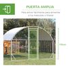 Gallinero Exterior De Acero Galvanizado Pe 7,6x2,8x1,95m-pawhut.plata