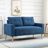 Sofá De Poliéster Espuma Madera De Caucho Homcom 145x76x88 Cm-azul