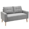 Sofá De Poliéster Espuma Madera De Caucho Homcom 145x76x88 Cm-gris