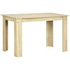 Mesa De Comedor De Melamina De Madera Homcom 120x69x75 Cm-roble