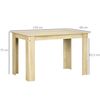 Mesa De Comedor De Melamina De Madera Homcom 120x69x75 Cm-roble