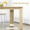 Mesa De Comedor De Melamina De Madera Homcom 120x69x75 Cm-roble