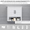 Armario De Pared De Melamina De Madera Mdf Homcom 60x19,8x58cm-blanco