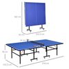 Mesa De Ping Pong Plegable Sportnow Tablero Smc Acero, 274x152,5x76cm