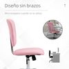 Silla Oficina De Cuero Pu Espuma Acero Vinsetto 50x54x96,5 Cm- Rosa con  Ofertas en Carrefour