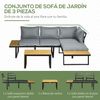 Muebles De Jardín De Aluminio Poliéster Ps 150x78x72 Cm-outsunny.gris