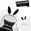 Silla Gaming Orejas Y Reposapiés Vinsetto 65x63x142cm -blanco Y Negro