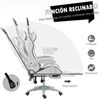 Silla Gaming Orejas Y Reposapiés Vinsetto 65x63x142cm -blanco Y Negro