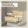 Mesitas De Noche De Melamina De Madera Homcom 43x36,5x30,5 Cm-natural