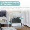 Arenero Cubierto Para Gatos De Abs Pp 47x45x42 Cm-pawhut. Gris