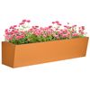 Jardinera Rectangular Colgante De Acero 91x35x24 Cm-outsunny. Marrón