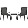 Muebles De Jardín Outsunny Textelino Acero Spc 68x57,5x93 Cm Negro