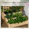 Jardinera De 3 Niveles Outsunny Madera De Abeto 95x95x110 Cm Natural