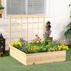 Jardinera Con Enrejado Outsunny Madera De Abeto 110x116x120cm Natural