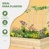 Jardinera Con Enrejado Outsunny Madera De Abeto 110x116x120cm Natural