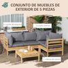 Muebles De Madera Abeto Poliéster Espuma 63x63x62 Cm-outsunny.natural