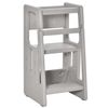 Torre De Aprendizaje Para Niños Homcom De Hdpe 47x47x90 Cm Gris