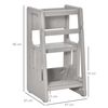 Torre De Aprendizaje Para Niños Homcom De Hdpe 47x47x90 Cm Gris