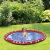 Splash Pad Aspersor De Juegos De Agua Pawhut Pvc 150x150 Cm Rojo