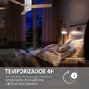 Ventilador De Techo Homcom Metal Mdf Vidrio 112x112x25 Cm Blanco