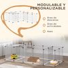 Valla Para Mascotas Diy Pawhut Resina Pp Acero 175x70x45 Cm Blanco