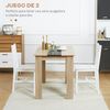 Madera De Pino Homcom 2 Sillas De Comedor 41x46,5x85,5 Cm Blanco