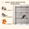 Jaula Para Animales Pequeños Pawhut Resina Acero 105x45x105 Cm Negro