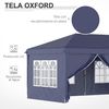 Carpa Plegable De Acero Tela Oxford 585x295x270 Cm-outsunny. Azul