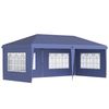 Carpa Plegable Outsunny De Tela Oxford Acero 585x295x270 Cm Azul