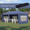 Carpa Plegable Outsunny De Tela Oxford Acero 585x295x270 Cm Azul